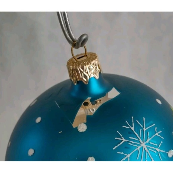 Hand Made/Painted Glass Ornament - "Snowman Dangle" - Made in Poland - Picture 5 of 5